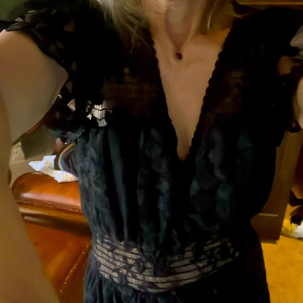 Kooples Maxi Black Lace Dress. Inner Slip Could Be Shortened Or Removed